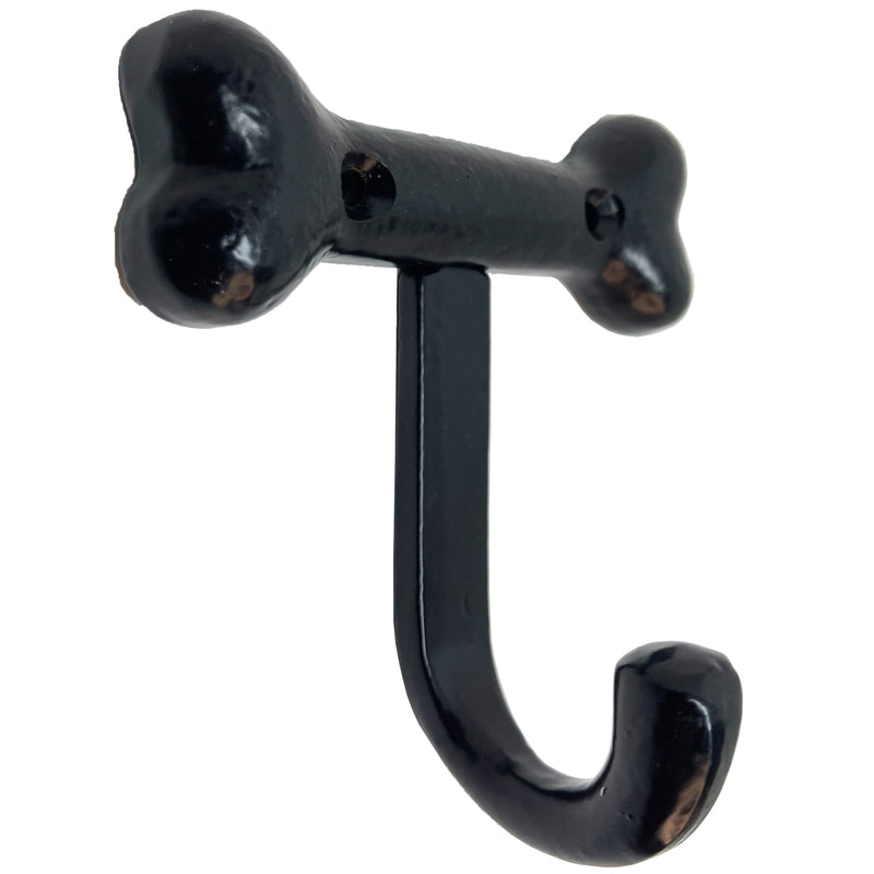 – 4” Dog Bone Hook - Animal Farmhouse Style Kitchen Hook – 4 in Rustic Iron Hook for Cups, Towels, Utensils - Includes All mounting Hardware – HK107- Qty (4)