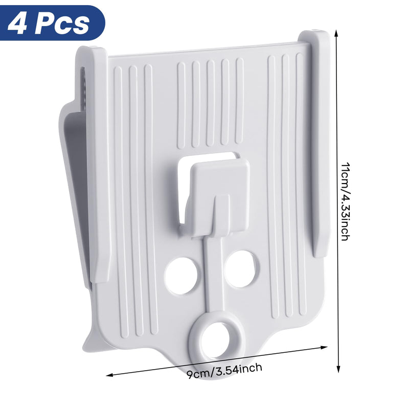 4 Pack Heavy-Duty Marine Boat Fender Clips for Pontoon Docking, Adjustable UV-Resistant PVC Fender Hangers with Three-Eye Design, Quick-Release & Anti-Corrosion Boat Accessories