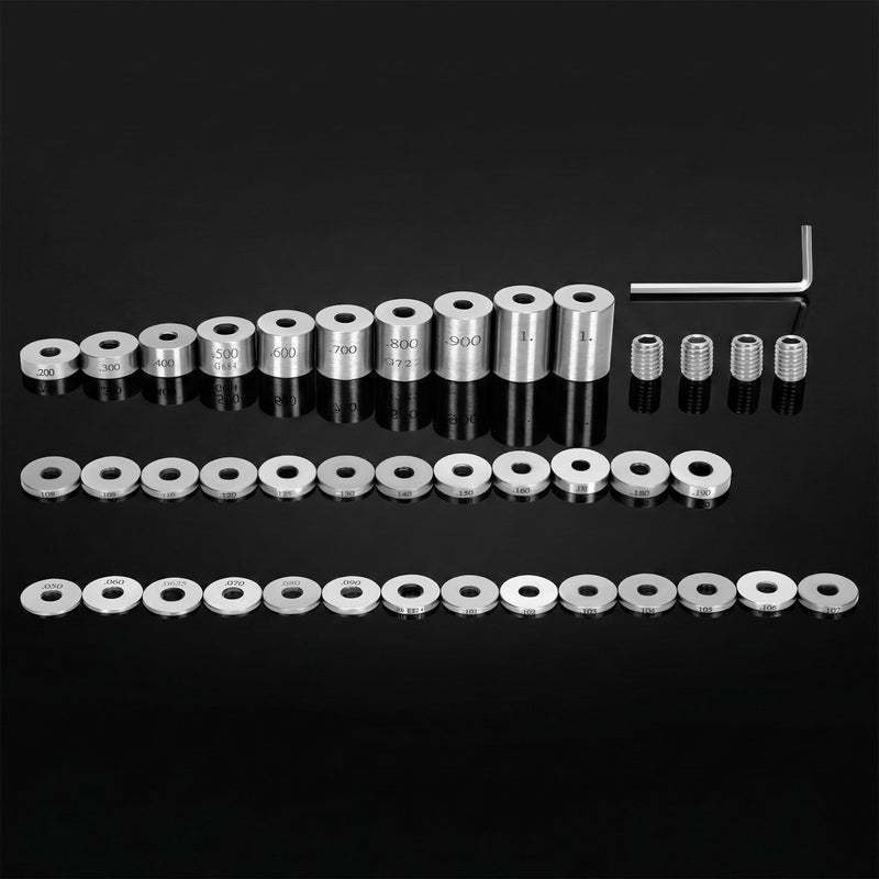 36 Piece Steel Spacer Blocks Set ，Round Gage Space Harden Block ，Space Gage Block Set