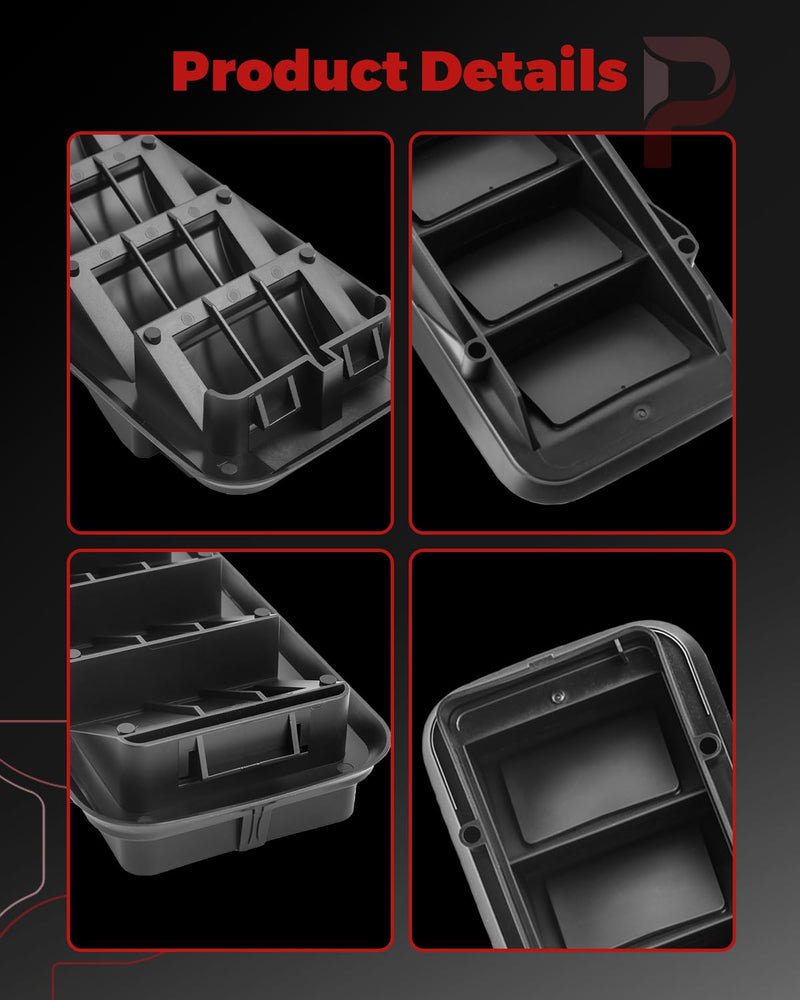 2PCS Back Panel Air Vent Relief Grille, Cabin Pressure Air Vent Relief Valve Panel Grille Compatible with Silverado 1500 2500 3500 Sierra 1500 2500 3500 Colorado Canyon Replace 13596856