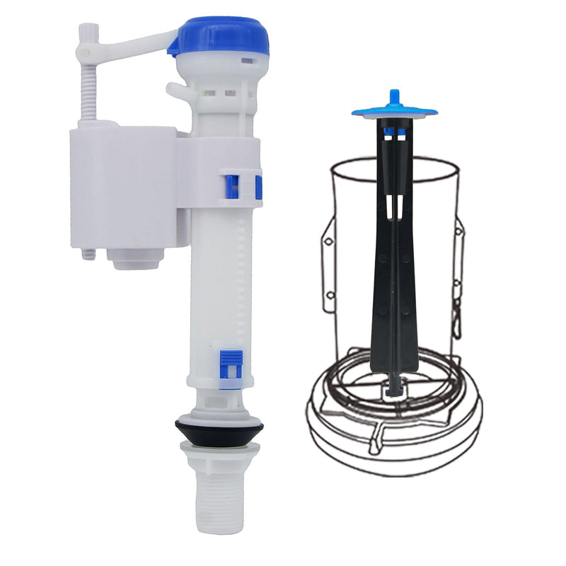 Toilet Fill Toilet Valve & Canister Flush Valve,Adjustable Height 7.68"-12",G1/2 Inlet with G7/8 Adapter,Compatible with Kohler GP1229656 AquaPiston,WC Tank Repair Parts White