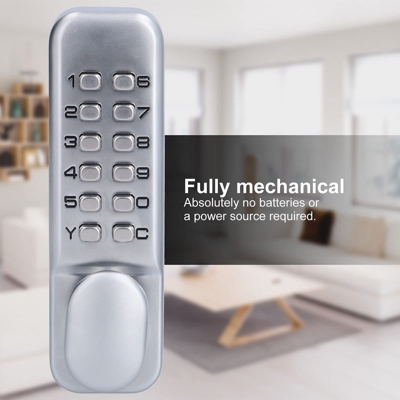 Coded Lock, Security Door Lock Keyless Entry Mechanical Lock Rust Proof Entry Door Lock for Bidirectional Gate Glass Door Wood Door Office Use