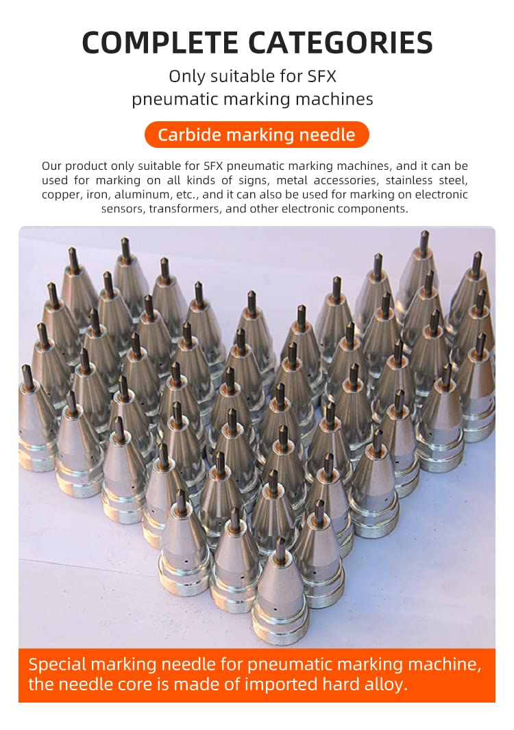 Carbide Marking Needle for SFX Pneumatic Marking Machine (2.5mm-10.7mm) 2.5mm-10.7mm