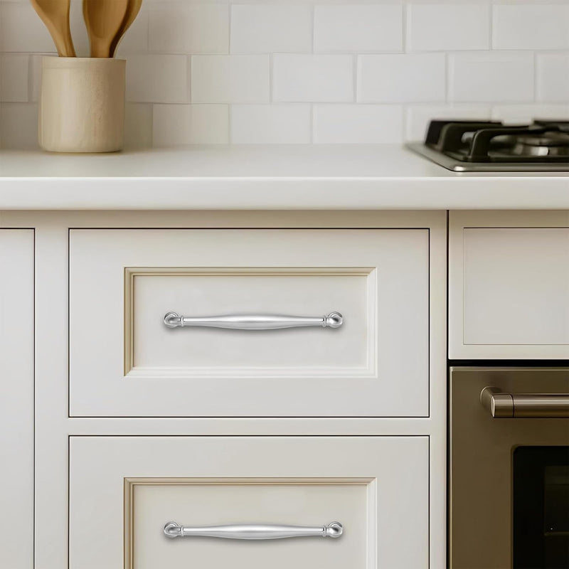 khtumeware 1 Pack 18inch(457mm) Hole Center Appliance Pulls Brushed Satin Nickel Cabinet Pulls Solid Heavy-Duty Tradition Handles Hardware for Bathroom Dressers Pull cabinets wardrobes Closet Doors