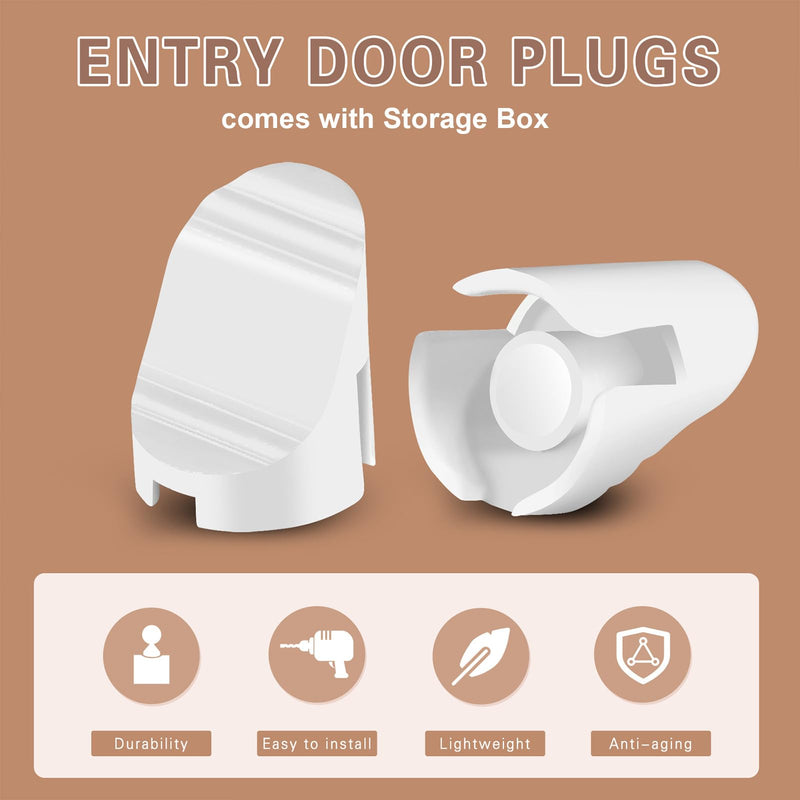 Therma-Tru Compatible Star Style White Plugs 120 Pcs, 3/8 x 5/16 Diameter Entry Door Frame with Case