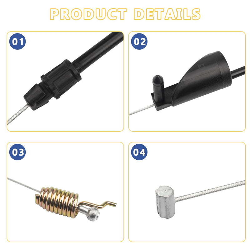 946-05209B Speed Control Cable for Cub Cadet SC 300hw and Craftsman Mowers,Replaceable 946-05209A,946-05209,746-05209B,746-05209,Compatible with Z SC IP HW HW EQ EQ E 500 300, MTD 12ABB22J799