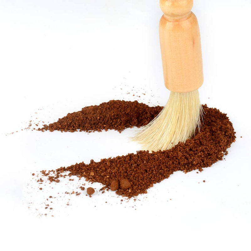 Espresso Machine Cleaning Brush Set - CAFEMASY 5 Pieces Coffee Cleaning Brush Natural Bristles Wooden Brush for Coffee Grinder and Nylon Brush for Espresso Machine Cleaning