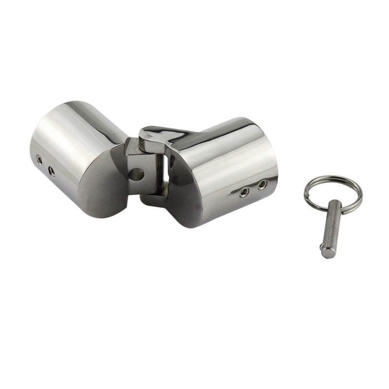 316SS Marine Grade Boat Pipe Connector, Stainless Steel Folding Swivel Coupling Tube Pipe Connector Boat Hardware Fitting For (32mm)1-1/4inch tube