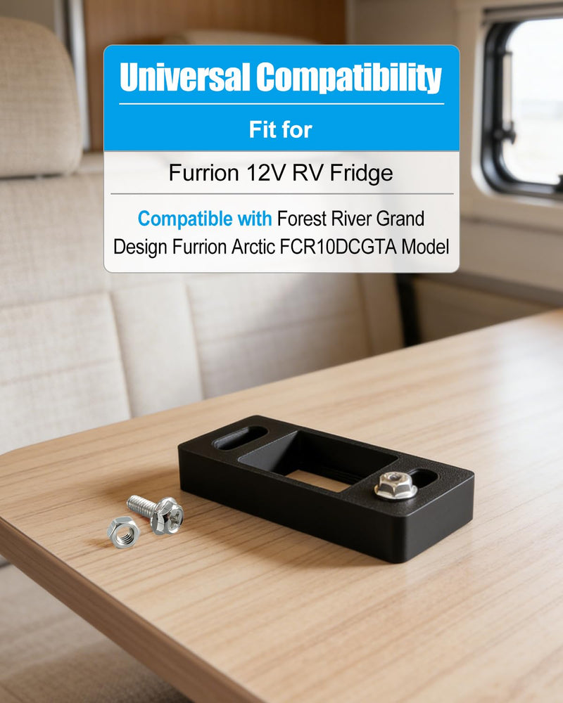 RV Refrigerator Door Latch Fit for Furrion 12V RV Fridge, Replacement Adjustable Latch Compatible with Forest River Grand Design Furrion Arctic FCR10DCGTA