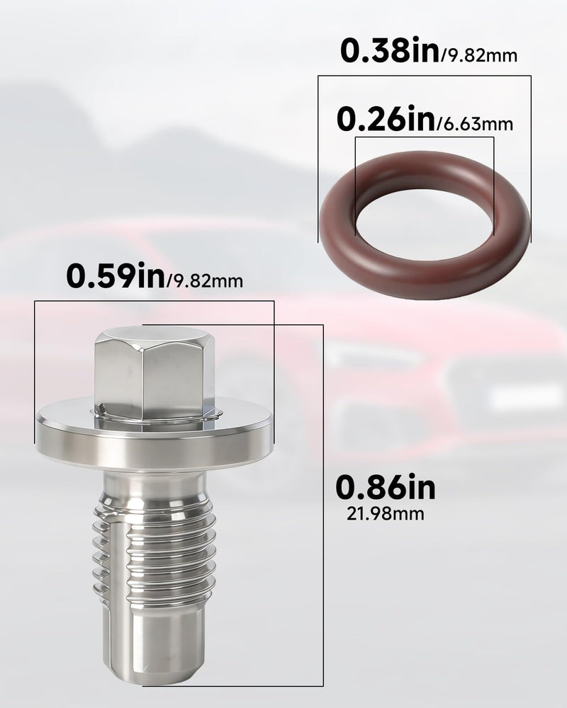 2Pack Stainless Steel Supercharger Bleeder Screw Kit,Compatible with Audi A6 A7 A8 Q5 Q7 S4 S5 SQ5 and Compatible with Volkswagen Touareg 3.0 V6,Replaces 06E 127 535B,Includes 4 FKM O-Rings