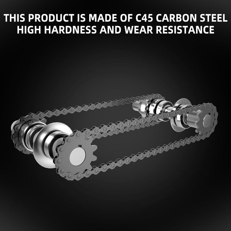 #40 Hardened Roller Sprocket B-Type, Single Strand 1/2" Pitch, Hole Dia 3/4", 10 Tooth,Blackened Treatment, with Fixed Set Screws. Hole Dia 3/4"