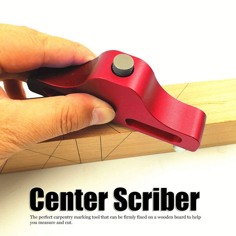 Walfront Woodworking Center Finder Tool Exact Center and Offset Lines Scriber for Drilling Carpentry Construction Marking