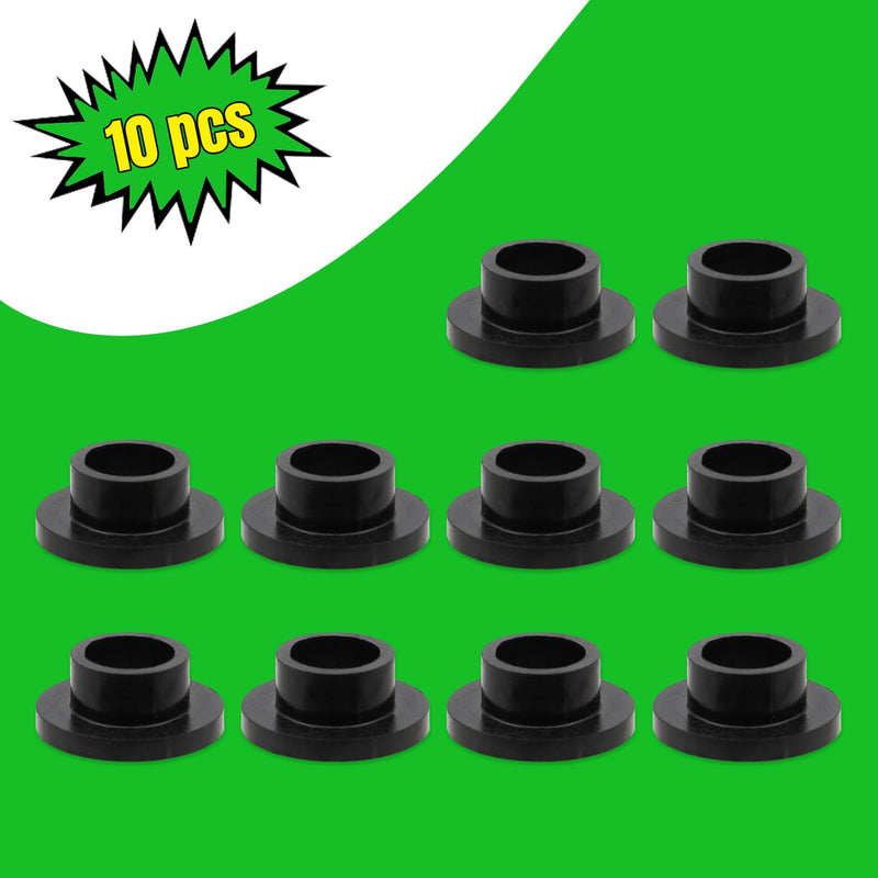 10pcs Flanged Sleeve Bearings M8 Bore 10.9mm OD 5.2mm Length POM Wrapped Oilless Bushings Nylon Bushings for Shaft, Black M8*10.9*5.2