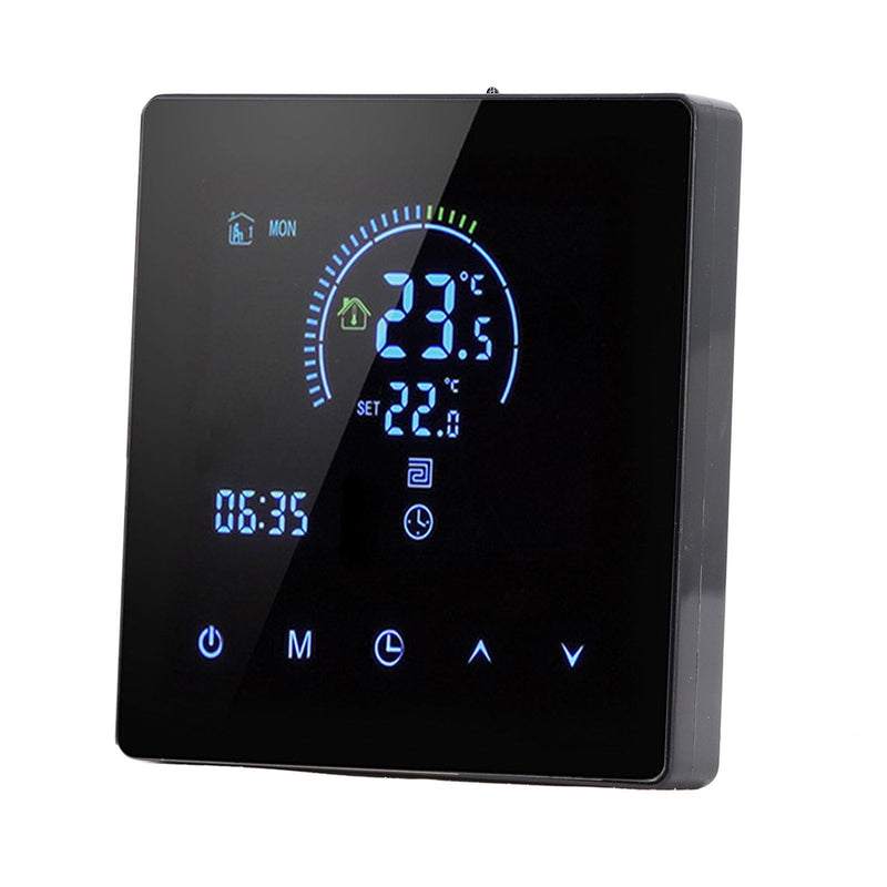 Programmable Smart Thermostat, Touchscreen LCD Display with Accurate Temperature Control for Home Office Shopping Malls AC 90V-240V 4500W Regular Version Black