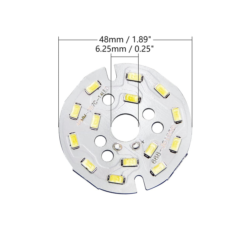 Othmro 1Pcs 50mm Dia LED Chip Bulb Super Bright High Power, 21-24V 4000K 5730 Aluminum LED Bulb Surface Mounted Devices Light Beads,Floodlight for Camper Light Bulb, Home Reading, Light Marine Lamps 1 50 4000k