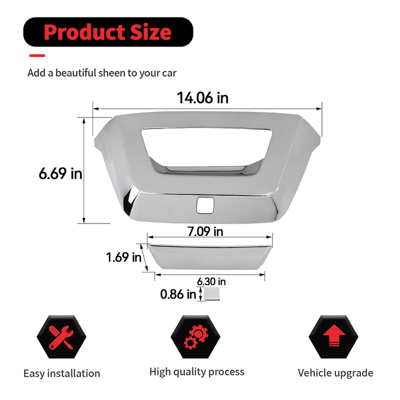 RT-TCZ Tailgate Handle Cover Rear Door Handle Cover Trim Decoration Exterior Accessories for Chevy Avalanche 2007-2013 (Chrome) Chrome