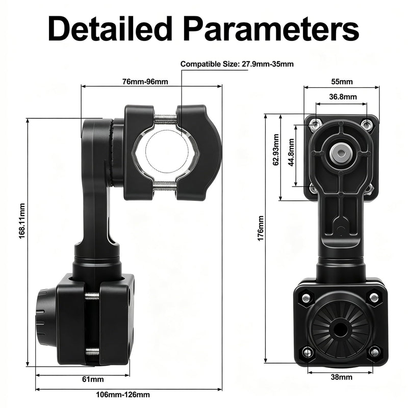 Strg Garmin Livescope LVS34 Transducer 0 Degree Pole Mount, Zero Degree Transducer Pole Mount for Pole & Trolling Motor, Easy Installation - Sturdy and Durable Compatible with Garmin LVS34