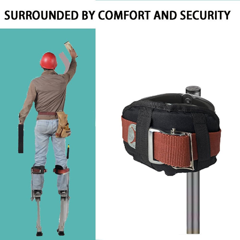 2 Pairs Drywall Stilt Parts, Strap Stilts and Pads,EVAIVENY New Updated Protective Padded Leg Straps for Drywall, Nylon Adjustable Stilt Leg Straps, Suitable for All Stilt