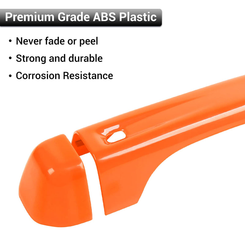 CheroCar Orang Door Handle Cover Trim Tailgate Handle Cover Kit Fit for 2018-2026 Jeep Wrangler JL JLU 4xe & Gladiator JT Sports Sahara Freedom Rubicon 2/4-Door Exterior Accessories