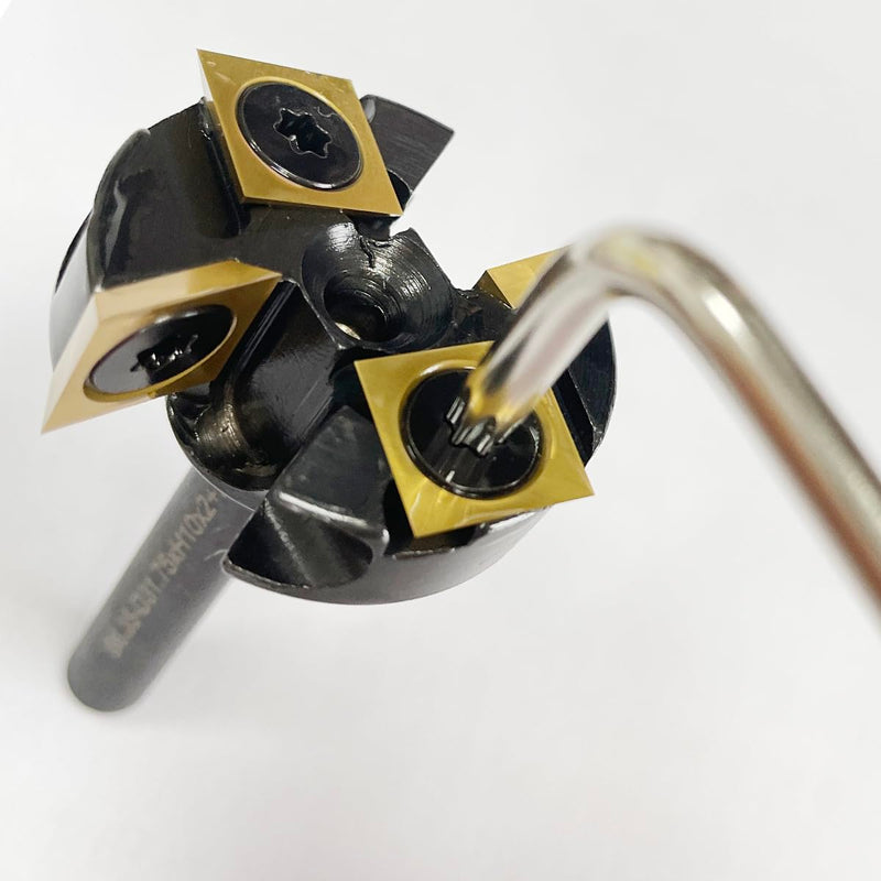 Carbide Insert CNC Spoilboard Surfacing Router Bit 1/4 Inch Shank 1-1/4" Cutting Diameter, Surfacing Slab Flattening for Woodworking with ATS Coating 1/4" Shank, 1-1/4" Cut Dia. with ATS Coated Insert
