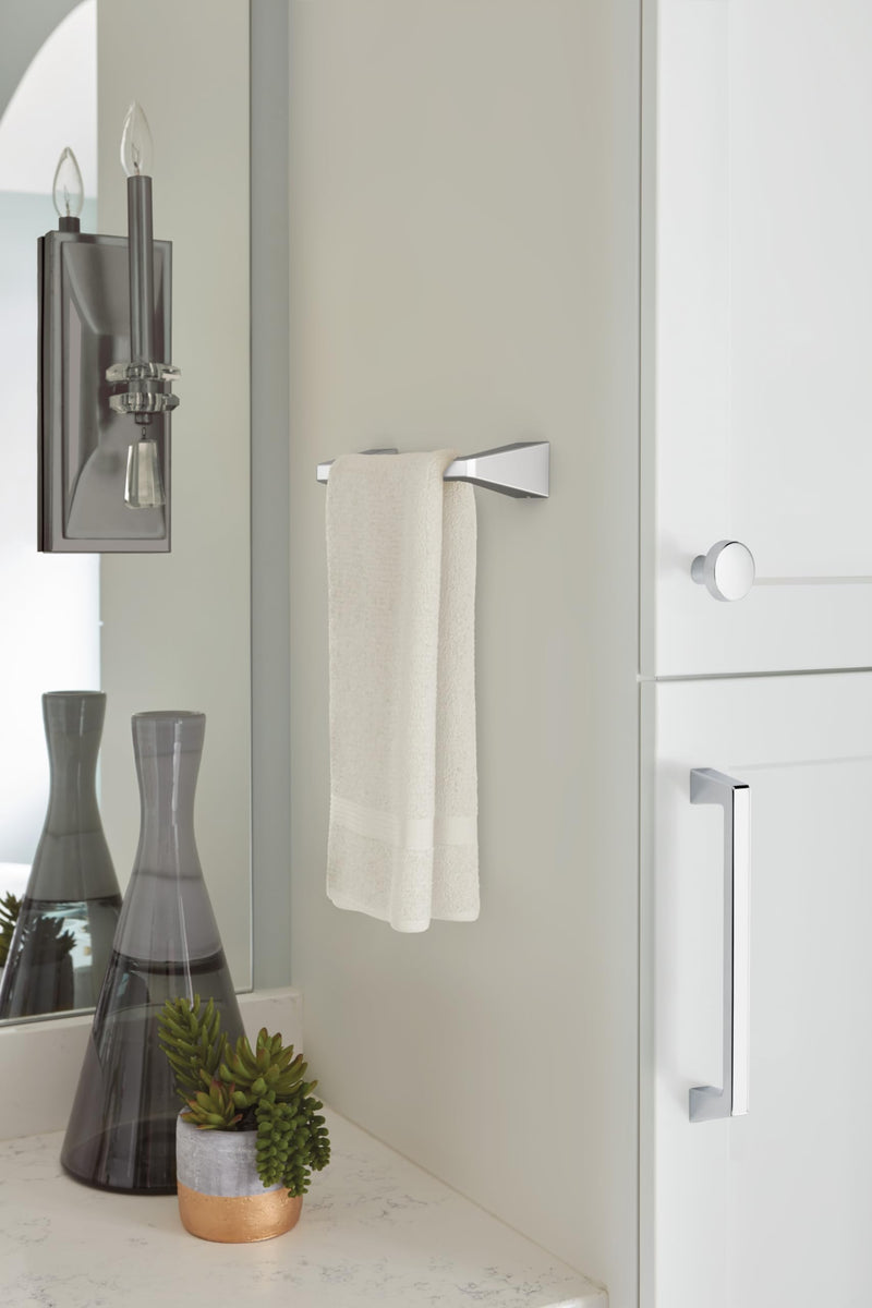 Amerock Blackrock Chrome 9 inch (229 mm) Center-to-Center Towel Bar, BH3600526 9 Inch (229 mm)