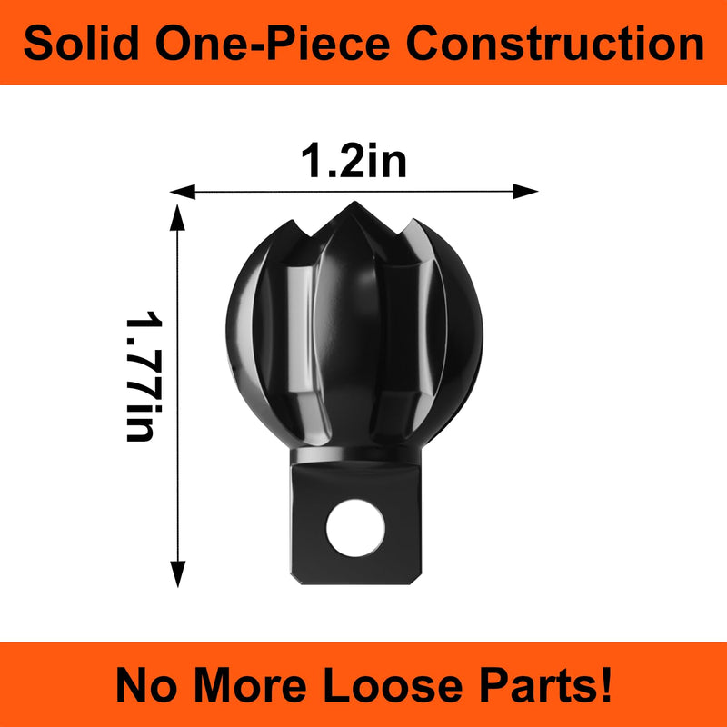 6-Blade Drain Snake Attachment (Fits 3/8"-5/8" Sewer Snake Cables)–Heavy Duty Root & Grease Cutter with Ultra-Rustproof Electroplated Coating CNC Steel Construction