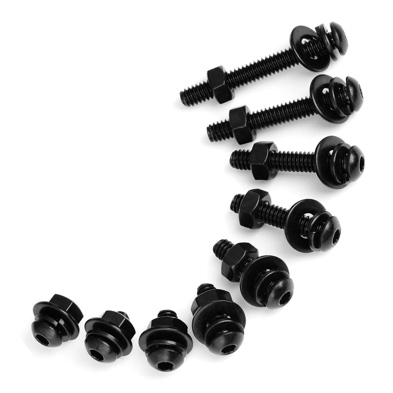 (20Sets) 1/4-20 Bolt x 3/4" Button Head Socket Cap Bolts Screws, Black Oxide 304 Stainless Steel Nuts and Bolts, 18-8 Allen Screws, Nuts and Bolts Assortment Kit, Fully Threaded Hex Spanner by Mywish (Black) 1/4-20" 3/4"