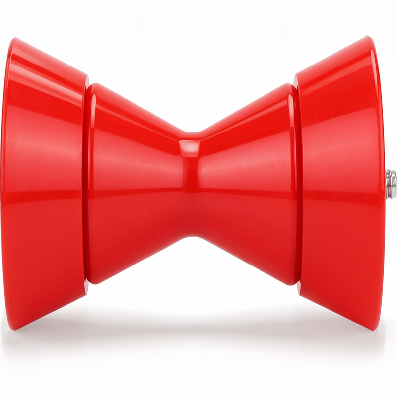 3'' Boat Trailer Roller Assembly with Spoke Fits 1/2'' Shaft Bow Roller Fits 3 Inch Wide Boat Trailer Bracket Red