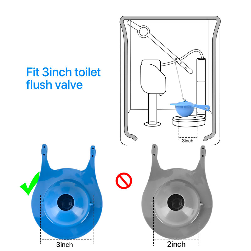 Toilet Flapper 3 Inch Compatible with Gerber 99-788, 2 Pack Blue Rubber Toilet Flush Valve Replacement Kit Fits Most Toilets High Performance Water Saving, Easy to Install Blue 2PCS