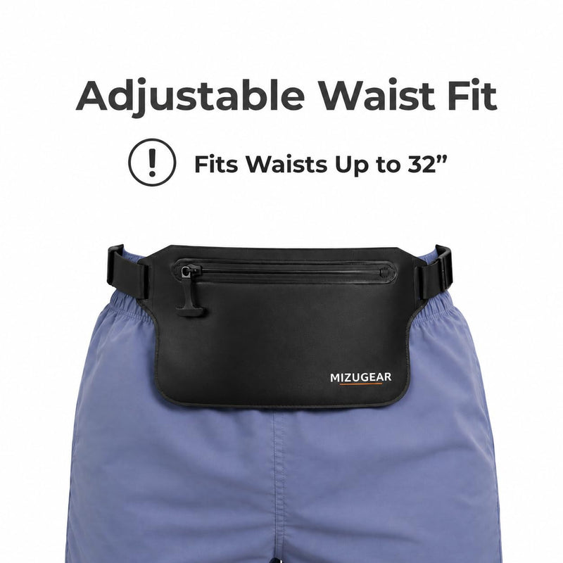 Waterproof Fanny Pack – Submersible Waist Bag for Swimming, Snorkeling, SUP & Beach | Keeps Phone & Keys Dry | Fits Waists Up to 32"