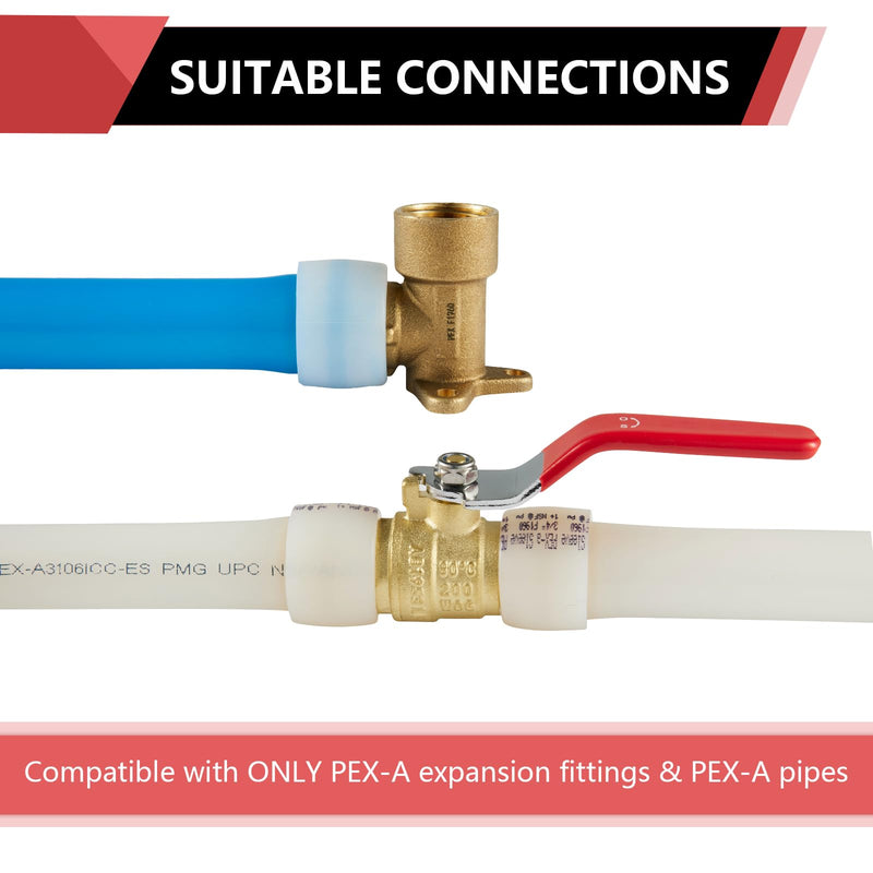 (Pack of 100) EFIELD 1/2 Inch F1960 Expansion Rings/Sleeves for Pex A Piping System Pack 100