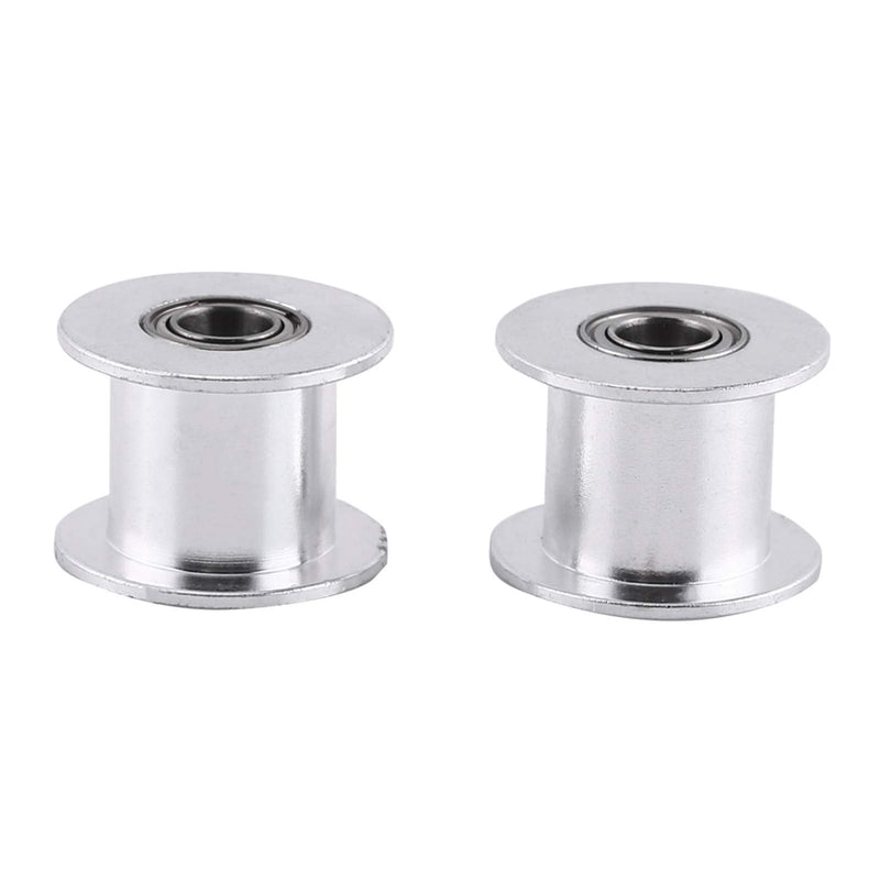 Gt2 Idler Pulley 10mm, 5 Pcs Toothless Bore 5mm Aluminum Aloy Timing Belt Drive Pulley for 3d Printer 10mm Width Timing Belt, Belt Tensioner Pulley Without Teeth