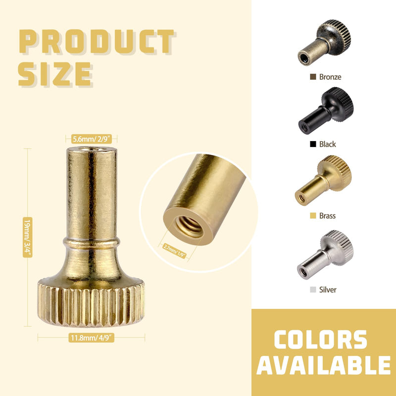 Brass Lamp Switch Knob,Turn On/Off Light Switch Knob Replacement,Standard Size Twist Switch Knobs,Antique Brass Color (Gold) Gold