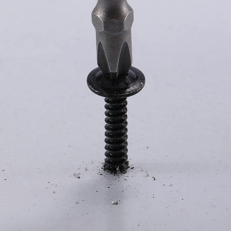 #8 x 3/4" Sheet Metal Screws 100Pcs 410 Stainless Steel Truss Head Fast Self Tapping Screws Black Oxide by SG TZH #8 x 3/4" 100
