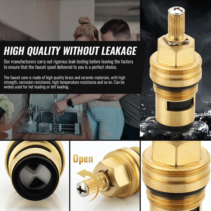 Kitchen Faucet Cartridge for Grohe 45883000 45882000 Cartridge Replacement Part, Cold Hot Flow Right Left Side Installation Suitable for Shower Bathroom Faucet Stem Replacement (45883000+45882000) 45883000+45882000