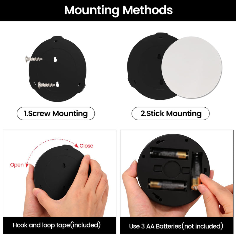 Spotlight Battery Powered, Wireless Picture Light, Accent Spot Light for Indoor Plant Tree, Display LED Puck Lights with Remote and Timer, Stick Uplighting for Photo Painting Dartboard Wall Decor Art Black
