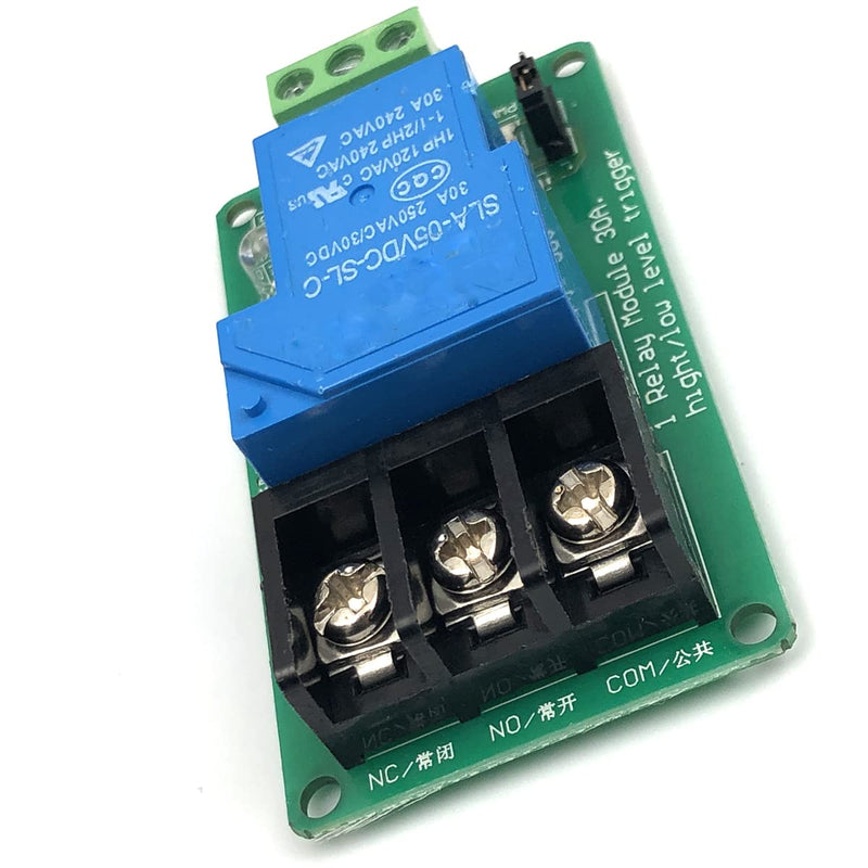 FainWan Relay Module One Way 30A Optocoupler Isolation Manual Panel Mount Relay Module High/Low Level Trigger YYG-2(5VDC)