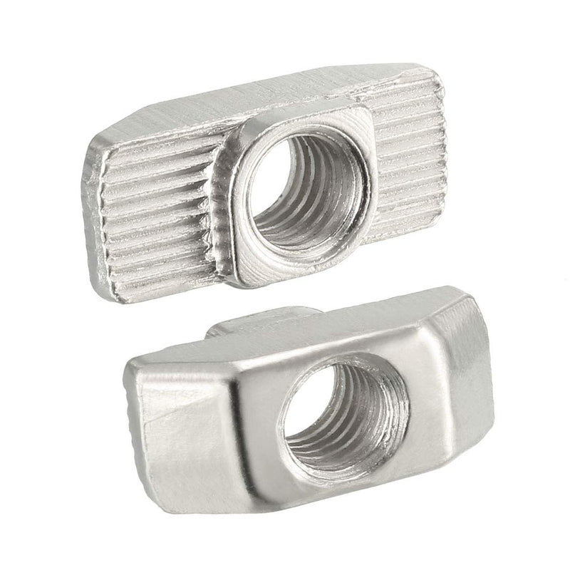 uxcell Sliding T Slot Nuts, M6 Half Round Roll in T-Nut for 4040 Series Aluminum Extrusion Profile, Carbon Steel Nickel-Plated, Pack of 30
