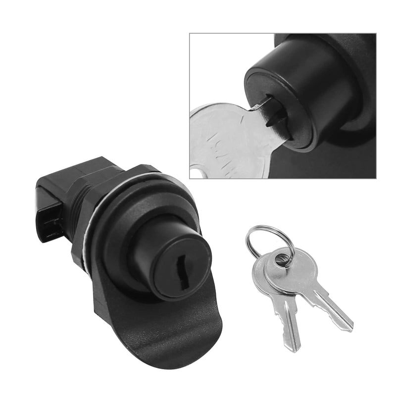 Push Button Latch Replacement for Southco 93-303, Push Button Lock Glove Box Latch for Marine Radio Box Truck Tool Box Golf Cart Boat Motorcycle Glovebox Push Lock (1, Black) 1