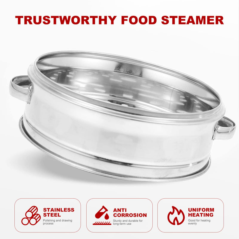 DOITOOL Stainless Steel Steamer Basket 8.66 X 7.08 X 2.44 in Food Steaming Basket for Dumplings Fish Seafood Rice Eggs Potatoes Dishwasher Safe Kitchen Cooking Insert