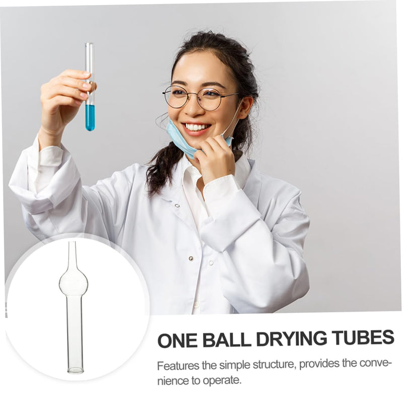DOITOOL Glass Drying Tubes 5Pcs Single-Ball Drying Tubes for Chemistry Experiments Laboratory Glass Tubing for Teaching Transparent Lab Glassware 5.51 X 0.90 X 0.90In