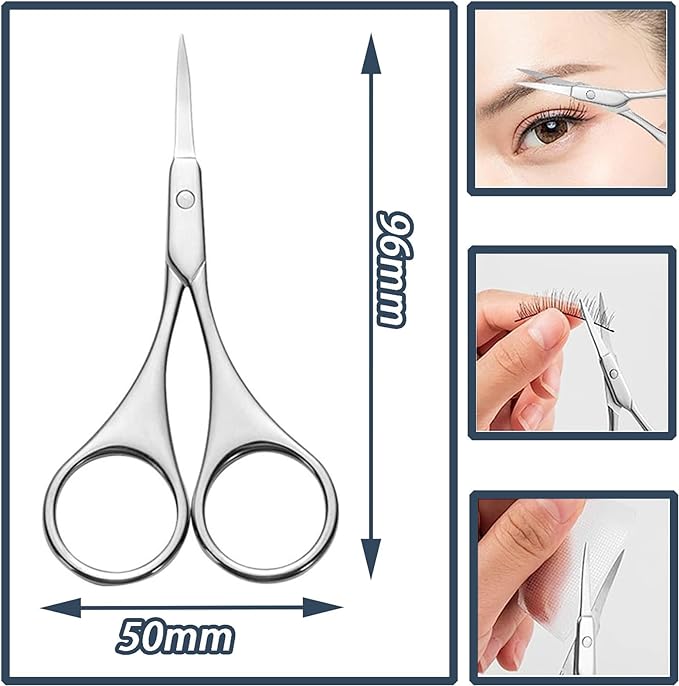 NITNASTOP Scissors for Nose Brows Eyebrow Scissors Premium Nose Cutter Ear Hair Cutter Eyebrow Scissors Stainless Steel Unisex - NewNest Australia