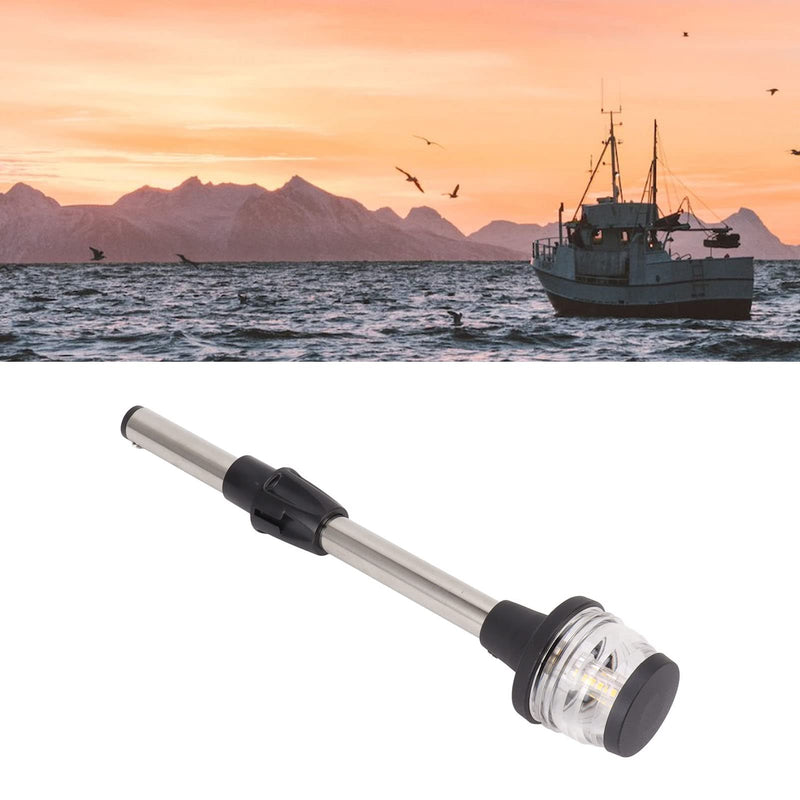 Yunseity Boat Stern Light, 12 Inches LED Anchor Light, 2NM Visibility Marine All Round Lights, IP65 360 Degree All Round 4000-4500K Anchor Pole Light for Pontoon and Fishing Boat