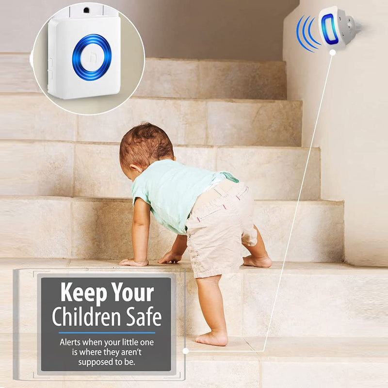 Wireless Indoor Motion Sensor Alarm, Bed Alarm and Fall Prevention for Elderly/Dementia Patients/Kids (2 Motion Detector +1 Receiver) 1 pager+2 sensor - NewNest Australia