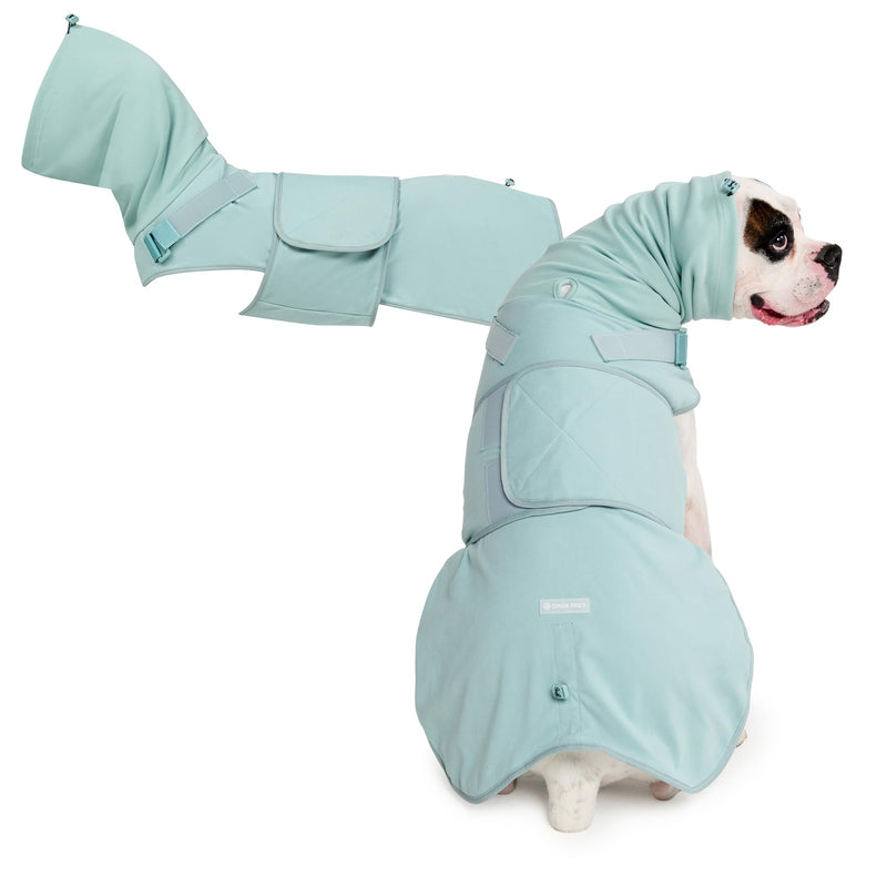 Spark Paws Anxiety Relief Vest for Dogs – Gentle Compression Dog Anxiety Suit, Calming Wrap for Separation Anxiety, Thunder, Fireworks, Suitable for Small Medium and Large Breeds - Teal - Size 3XL 01 Teal 3XL: 60-80lbs