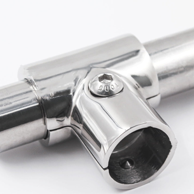 316SS Heavy Duty Boat Hand Rail Fitting- Polished 90 Degree T/Tee Hinged/Split Fitting for1IN Tube or Pipe