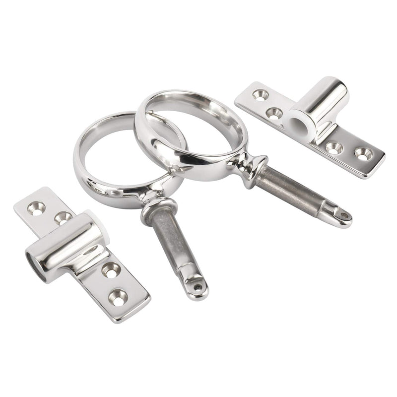 NovelBee 2 Pack of Stainless Steel Boat Side Mount Rowlock with Socket