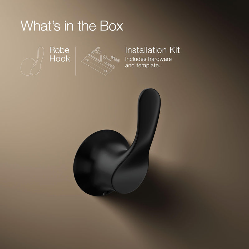 Kohler 27395-BL Simplice® Robe Hook, Matte Black