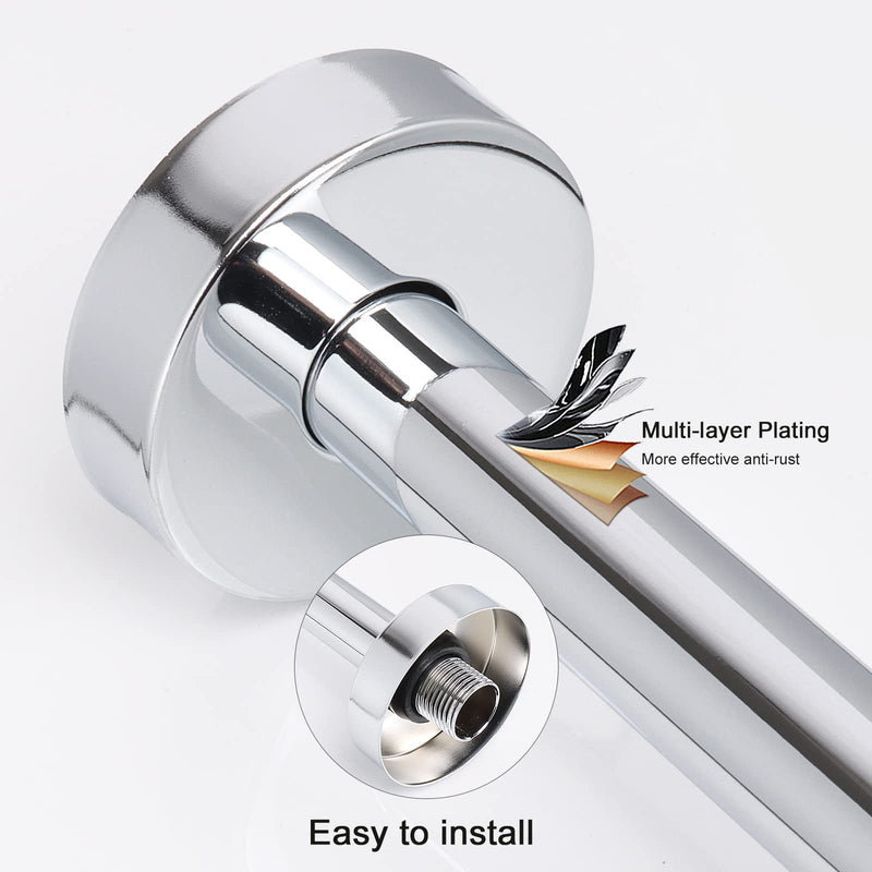 NearMoon Shower Arm, Extra Fixed Arm with Flange, Stainless Steel Wall-Mounted ShowerHead Arm (20 Inch, Chrome Finish) 20 Inch