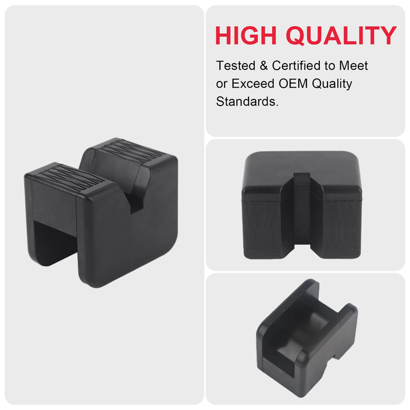 Jack Rubber Pad Adapter,Jack Stand Universal Heavy Duty Rubber,Slotted Frame Rail Pinch Welds Protector Floor Jack Pad Adapter(4 Pack)